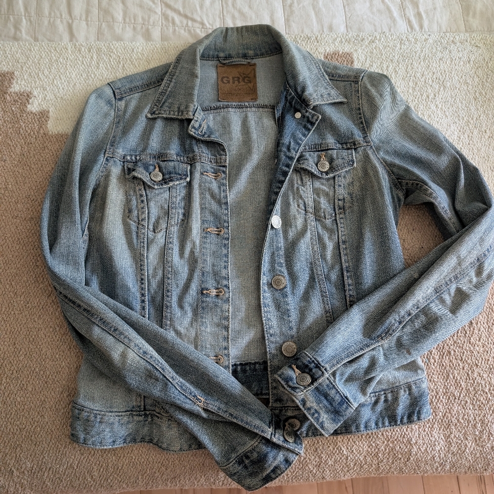 Vintage Garage Cropped Denim Jacket